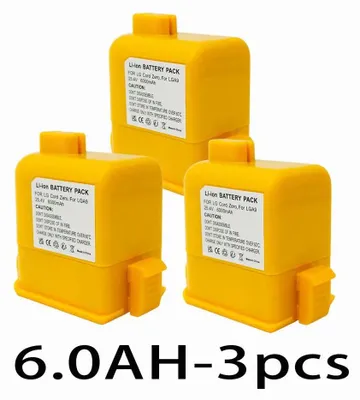 Immagine prodotto di Batteria per aspirapolvere CordZero A9 - Batteria di ricambio agli ioni di litio - Capacità 6000 mAh - Compatibile con A9/A9+/A9M/A958/A958SK - Confezione da 3 pezzi 6,0 Ah - 3 pezzi