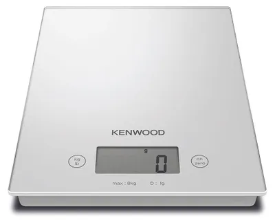 Immagine prodotto di Bilancia da cucina Kenwood WEP60.000WH elettronica 8 kg piattaforma in vetro bianca