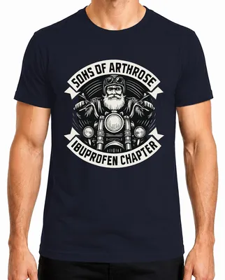 Zdjęcie produktu dla Sons of Arthrosis Ibuprofen Chapter Biker Motorbike Grandpa Gift Koszulka męska, granatowy, S