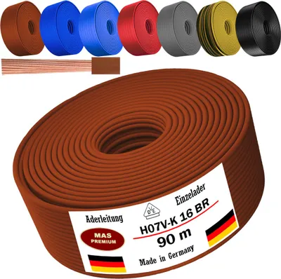 Produktbild von 90m Aderleitung H07 V-K BR 1x16 mm² Braun Einzelader flexibel