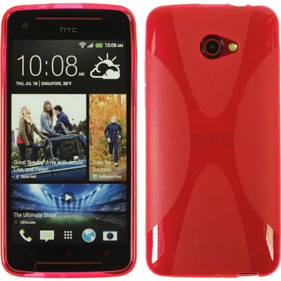 Produktbild von PhoneNatic Case kompatibel mit HTC Butterfly S - pink Silikon Hülle X-Style + 2 Schutzfolien