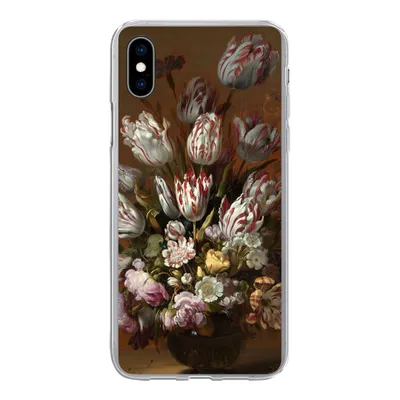 Produktbild von MuchoWow® Handyhülle Schutzhülle Hülle für iPhone Xs Kunst - Blumen - Stillleben - Alte Meister - Vintage Silikon Softcase Handy Hülle - Handytasche