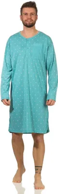 Immagine prodotto di Camicia da notte da uomo a maniche lunghe; verde menta M