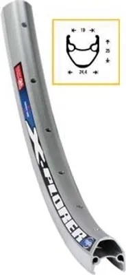 Produktbild von Felge Rigida X-Plorer 622 x 19,silber,28'