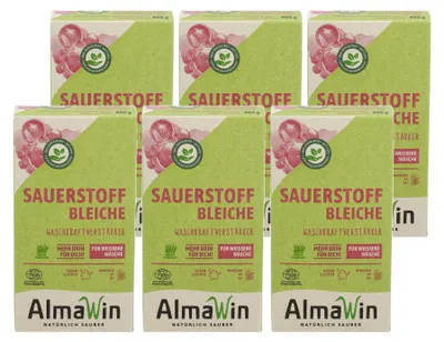 Zdjęcie produktu dla Wybielacz tlenowy 6 x 400 g, wybielacz do prania, odplamiacz do ubrań