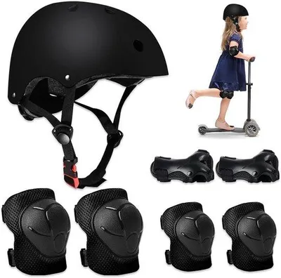 Productafbeelding van Riisoyu Kinder Beschermset - Kniebeschermers en Helm voor Inline Skaten en Fietsen