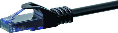 Produktbild von CAT6a Netzwerkkabel 100% Kupfer - U/UTP - 0,15 Meter - Schwarz
