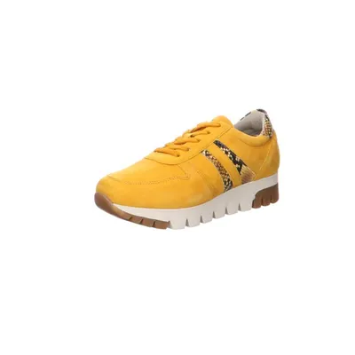 Produktbild von Tamaris Damen Schnürhalbschuhe, Frauen sportlicher Schnürer,lose Einlage, freizeitschuh weiblich Lady Ladies Women's,Mustard/Snake,36 EU / 3.5 UK
