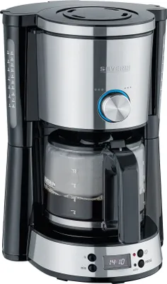 Obrázok produktu pre Severin KA 4826, Kávovar, 1 L, Mletá káva, 1000 W, Čierna, Nerezová oceľ