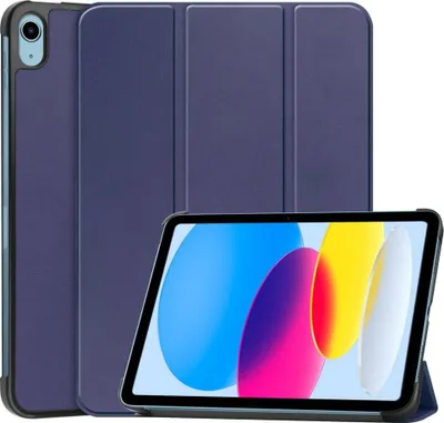 Produktbild von iPad (2025) / iPad 10.9 (2022) Hülle - Tri-Fold Ständer Klapphülle mit Schlaf/Wach-Funktion - Blau