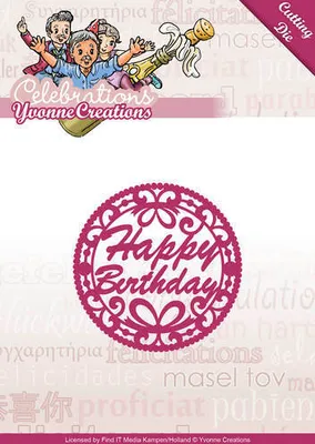 Produktbild von Stanzschablone - Yvonne Creations - Celebrations - Happy Birthday