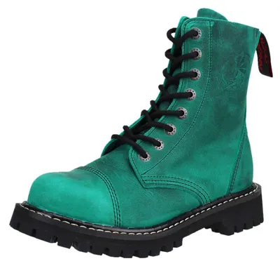 Zdjęcie produktu dla Buty Angry Itch "Lederstiefel" - model "8-Loch Ranger Vintage" w kolorze Emerald, rozmiar 36