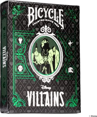 Produktbild von Bicycle® Kartendeck - Disney Villains (grün) Kartenspiel Spielkarten Pokerkarten Single Deck