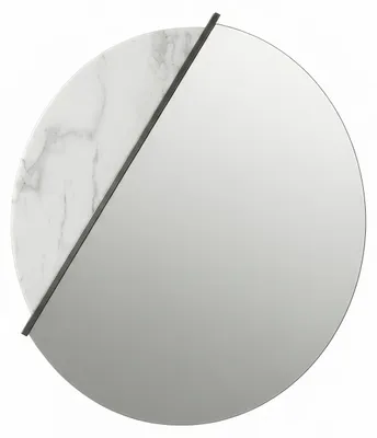 Productafbeelding van Spiegel, rond, wandspiegel, modern, wit, zwart, elegant, luxe design