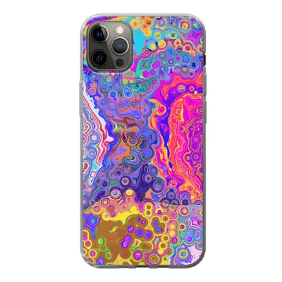 Produktbild von MuchoWow® Handyhülle Schutzhülle Hülle für iPhone 13 Pro Max Kunst - Formen - Farbe - Psychedelisch Silikon Softcase Handy Hülle - Mobiltelefon