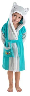 Obrázek produktu pro Top Towel – Dětský župan Hippo, 100% bavlna | Měkký, savý froté