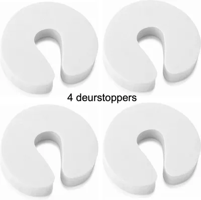 Immagine prodotto di CHPN - Fermaporte - Fermaporte - Fermaporte - Schiuma - 4 pezzi - Bianco - Protezione per le dita - Protezione per bambini - Sicurezza per i bambini - Protezione per le pareti - Universale