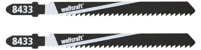 Produktbild von wolfcraft Stichsägeblätter T-Schaft HCS 75mm 2er-Pack für Holz 8433000