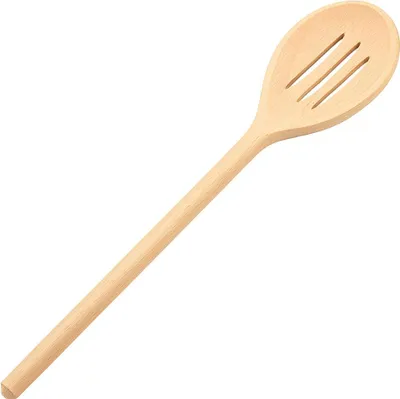 Produktbild von Holzlöffel in schwedischer Form, durchbrochen, 30 cm – ökologischer Kochlöffel