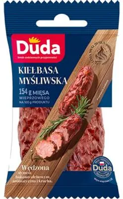 Obrázek produktu pro Lovecká klobása Duda, uzená, sušená, 150 g