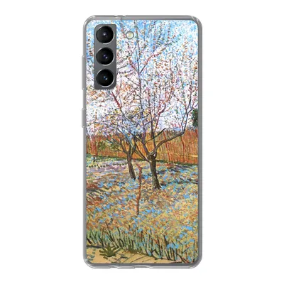 Produktbild von MuchoWow® Handyhülle Schutzhülle Hülle für Samsung Galaxy S21 Blühender Pfirsichbaum - Vincent van Gogh Silikon Softcase Handy Hülle - Softcase