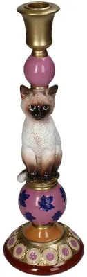 Produktbild von Kerzenhalter Katze - Polyresin - 31 cm
