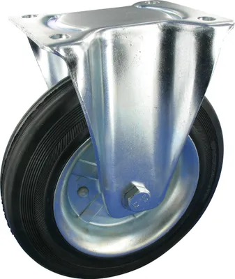 Produktbild von Bockrolle Rad 125mm Vollgummi Rollenlager Tragfähigkeit:100KG