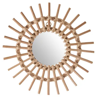 Produktbild von Spiegel "sonne" rattan d30cm  - Atmosphera créateur d'intérieur