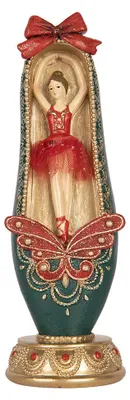Obrázek produktu pro Clayre & Eef Vánoční dekorace – balerína, 7 x 7 x 19 cm, červená, plast