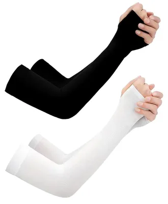 Imagen del producto de Mangas protectoras UV, refrescantes, 2 pares, con agujero para el pulgar, color , para actividades al aire libre