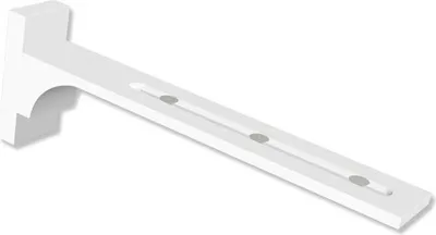 Produktbild von Interdeco Wandträger mit Abstand 6,5-18,5 cm / Wandwinkel als Langloch-Träger für Gardinenschienen Weiß, Typ Variax