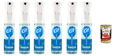 Produktbild von Cif Infinite + Clean Tutto in 1 Sensitive Fiori di Loto & Sali Minerali 280 ml, Mehrzweck-Oberflächenreiniger, 6 x 280 ml + Italian Gourmet polpa 400 g