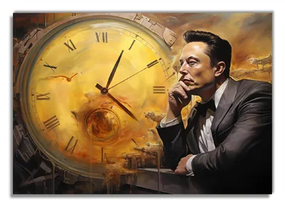 Produktbild von Wallario Premium Glasbild, freischwebende Optik, kräftige Farben, Größe 100 x 70 cm Motiv Zeitgedanken