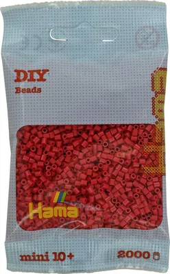 Produktbild von Hama Beutel mit 2000 Mini-Bügelperlen Kirschrot