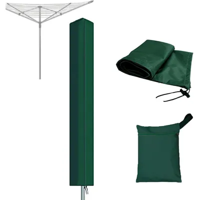 Productafbeelding van Waslijnhoes, waterdicht, met rits, 16x16x165 cm, groen