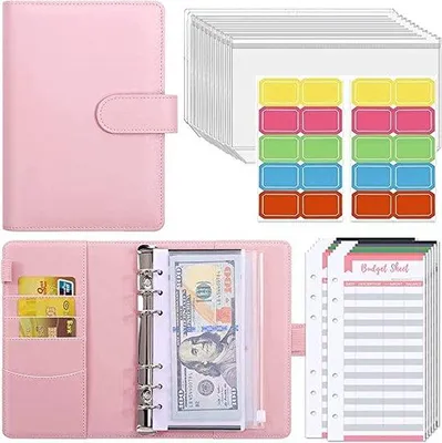Produktbild von Famanu Budgetplaner - A6 Ringbuch mit Lederhülle und Zubehör