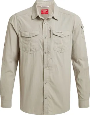 Image de Craghoppers NosiLife Adventure LS II Chemise pour homme résistante aux insectes, Taille:M, Couleur:Parchment