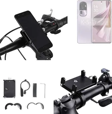 Produktbild von K-S-Trade Handyhalterung für das Fahrrad kompatibel mit Oppo Reno10 PHW110 Halter Lenkstange Fahrradhalterung Motorrad Bike Mount Befestigung