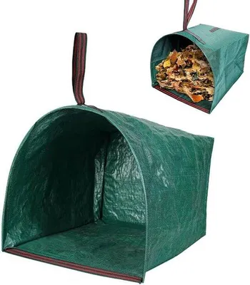 Produktbild von Famanu Gartenabfallbeutel 150 Liter - Stabil, Faltbar, Mit Handgriffen