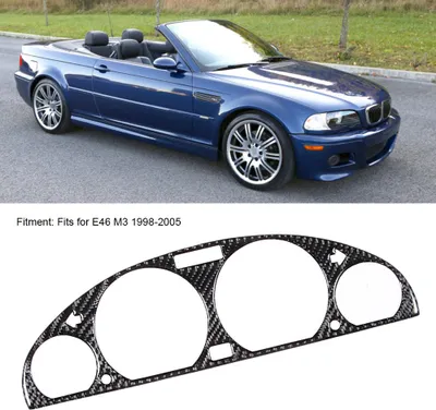 Produktbild von Carbonfaser-Mittelkonsolen-Instrumententafel-Abdeckungsverkleidung, passend für BMW E46 M3 98–05