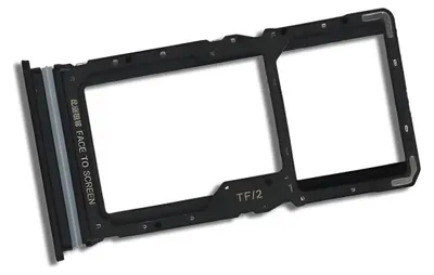 Produktbild von Ersatz Hybrid-SIM-Kartenhalter mit microSD Slot für Xiaomi Redmi 15 5G (25057RN09E) Schwarz