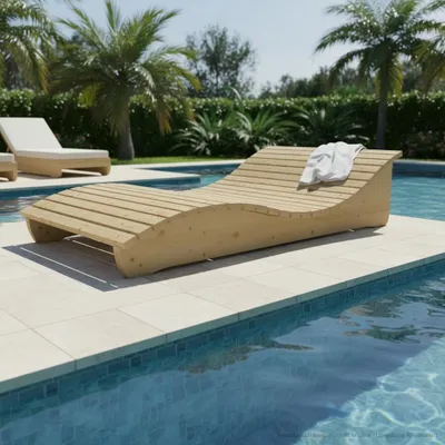 Produktbild von Holzliege Wellenliege Waldsofa Relaxliege Gartenliege "Relax-Gertl"  (Fichte) 1-teilig Liegebreite 120cm Himmelsliege