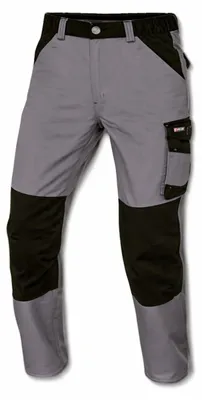 Produktbild von Parkside Herren Arbeitshose robust Baustelle Werkstatt Knieschoner Grau 58