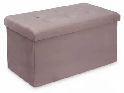 Image de InAndOutdoorMatch - Pouf de rangement - Velours rose - Avec espace de rangement, Image générée par une IA