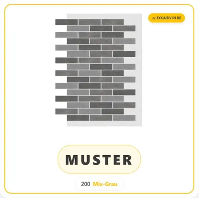 AMK Muster-Paneel 200 Mix-Grau – Marmorgranulat-Oberfläche in Originalgröße