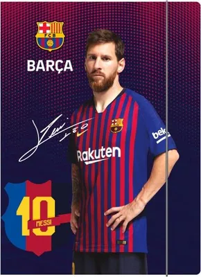 Produktbild von Klappmappe mit 3 Klappen und Gummiband, A4, FC BARCELONA, Motivmix, 108019001