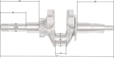 Zdjęcie produktu dla Wał korbowy Loncin LC50ZB60-4.5Q LC168F-2 CZĘŚĆ ORYGINALNA