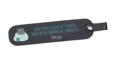 Zdjęcie produktu dla Zakładka do książki czarna ze spersonalizowanym nadrukiem HOMLA