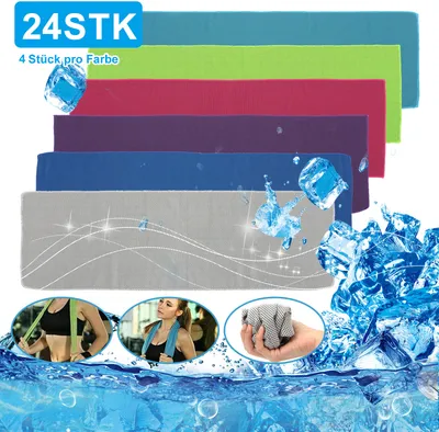 Produktbild von 24X Kühlendes Sporthandtuch Fitness Abkühlung Handtuch Kühlhandtuch Kühltuch Cooling Towel Sport Fitness Sporthandtücher