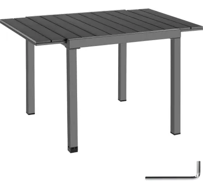 Produktbild von tectake® Aluminium Gartentisch Inca für 4-6 Personen, ausziehbar 80–120 x 80 x 74 cm